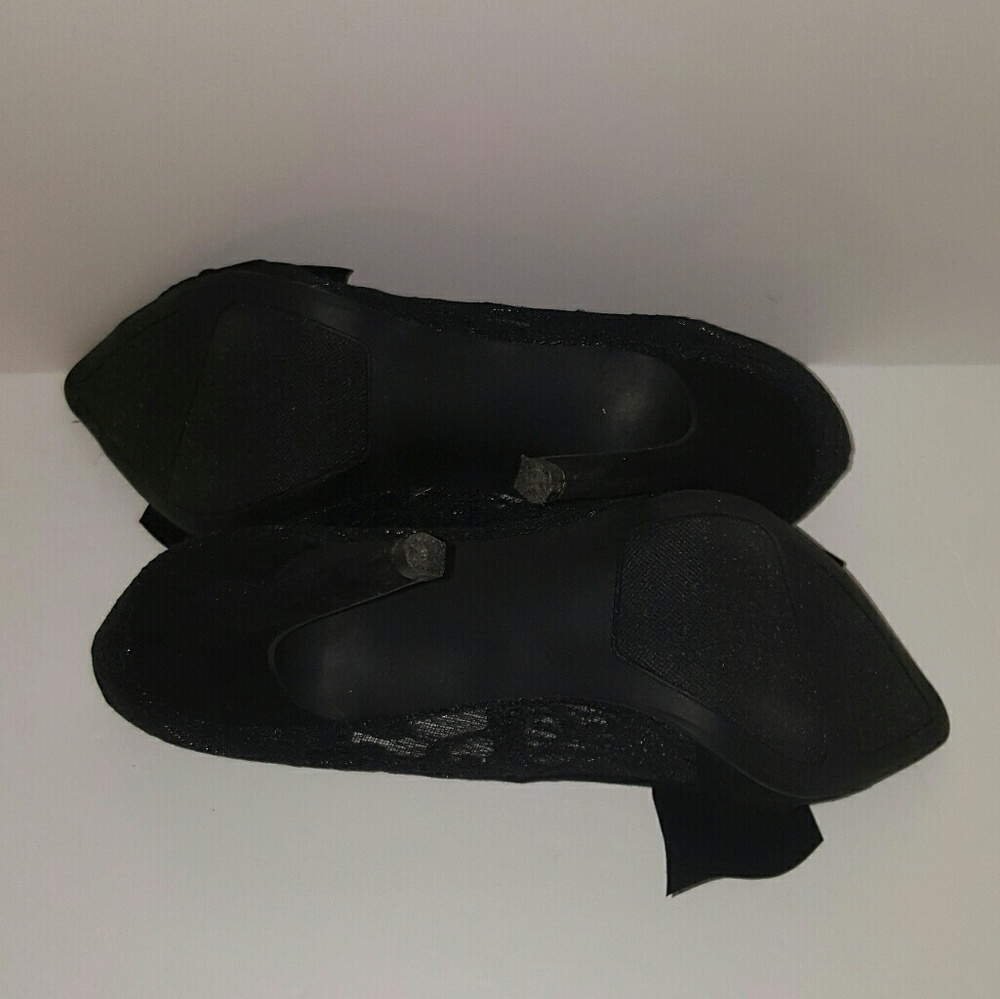Lauren Conrad Black Lace Pumps Heels size 6.5 EUC - Picture 7 of 8